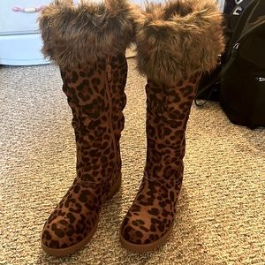 New Leopard print boots
